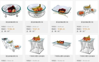 廠價直供玻璃水果盤連不銹鋼架，一站式采購自助餐食品展示架